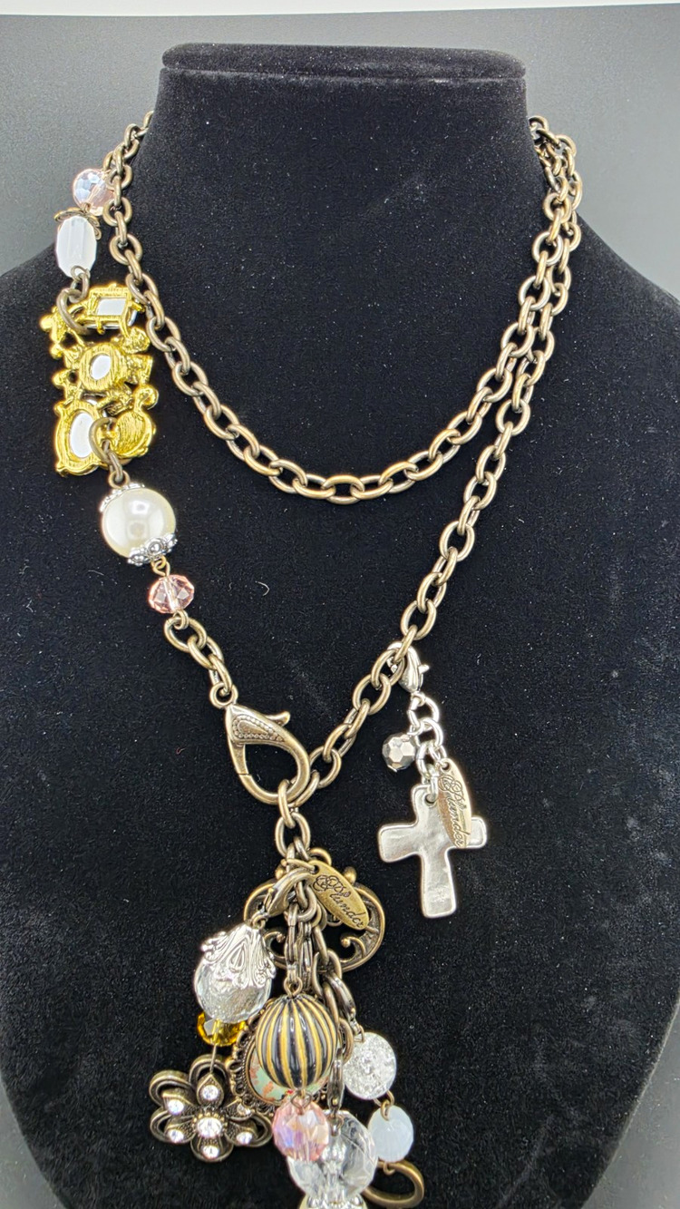 Plunder Cross Inspirational Charm Necklace